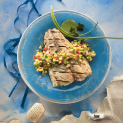 Grilled Taylor Blues With Fresh Corn Salsa